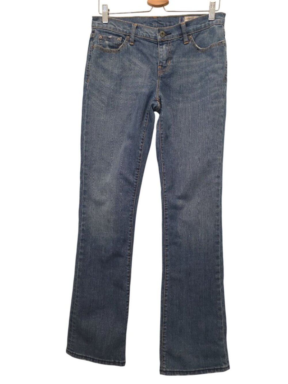 Gap 1969 Women's Bootcut Stretch Blue Denim Jeans Size 6L - Picture 1 of 8